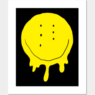 Drippy Six-Eyed Smiley Face Posters and Art